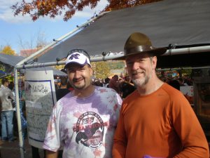 Here's Trey with David. (David is wearing his BSA hat, picked up at a second-hand shop in Maine)