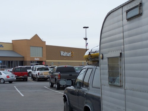 Walmart parking lot in Maine. First of a half-dozen Walmart stops for the night