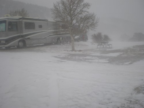 Here's our neighbor, the Livingstons. They're full time RVer's with 4 sons. Ages 10 to 2, I think. There blog is www.livingstonfamilyadventures.com