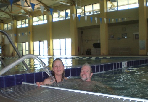 Fresh spring water constantly flows into the pool