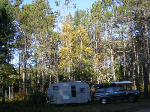 In an "illegal" spot in PRL in Maine. We realized, in the morning, that it was someone's driveway.