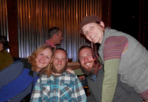 me, Jeff, Gabe & Marci. Don't know who belongs to that head in the background