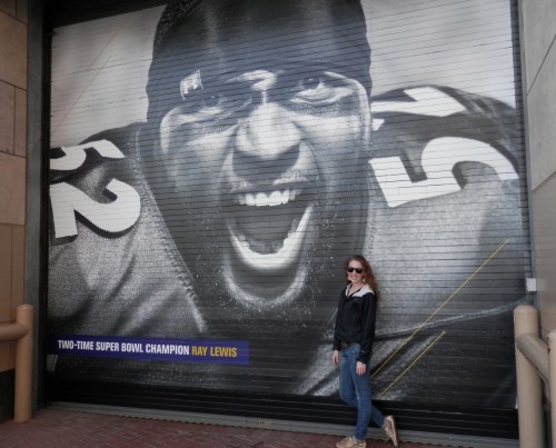 Amanda outside the Under Armour store in Harboreast.