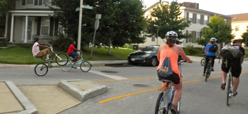 In my day, it was Richard B who could ride for blocks on his rear wheel